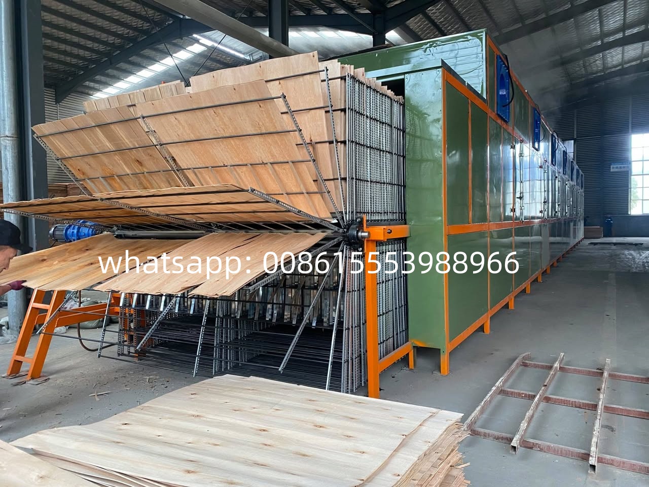 Componentes centrales de Motor y PLC Secador de chapa para la industria de la industria de madera contrachapada para el núcleo de madera contrachapada