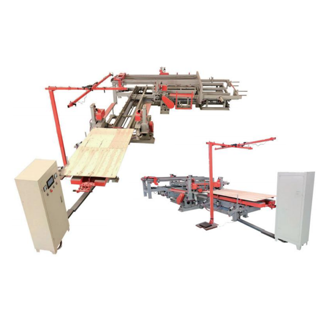 Máquina automática de sierra para cortar bordes de madera contrachapada