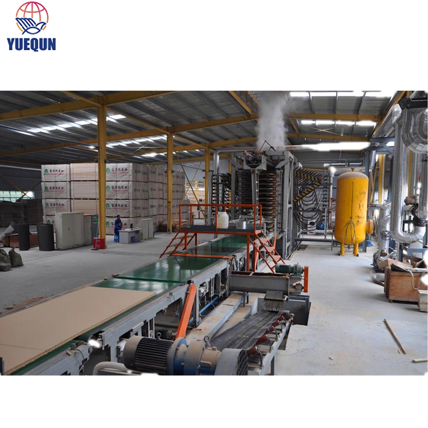 Línea de producción de tableros de partículas laminadas para equipos de toda la planta
